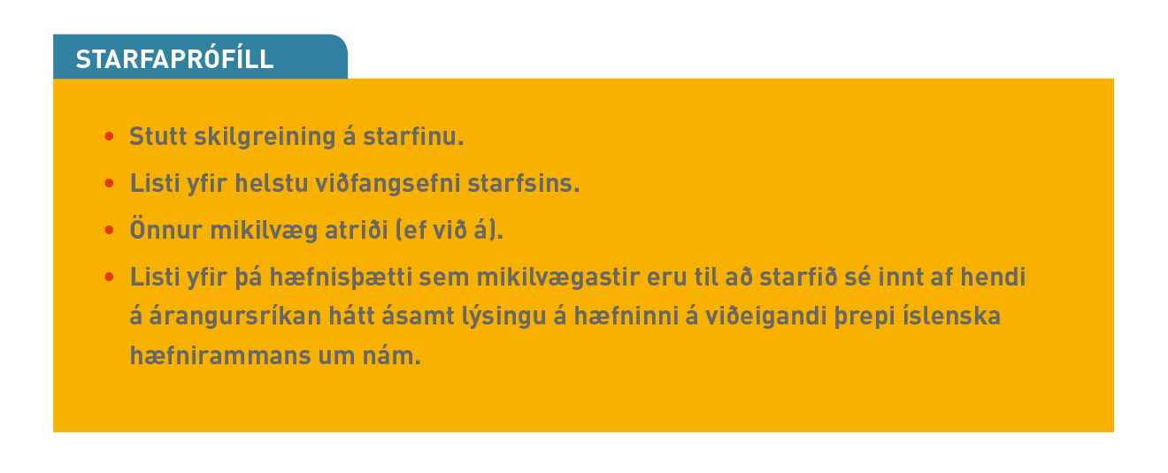 Starfaprófíll