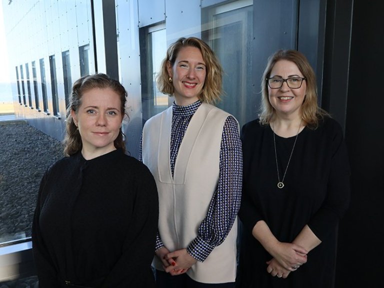 Þorbjörg Þórhildur Snorradóttir, vörustjóri hjá Helixhealth, Vanessa Isenmann, verkefnastjóri hjá Mími og Sólborg Jónsdóttir, verkefnastjóri hjá Mími.