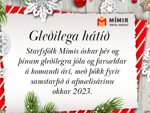 Jólakveðja og jólalokun